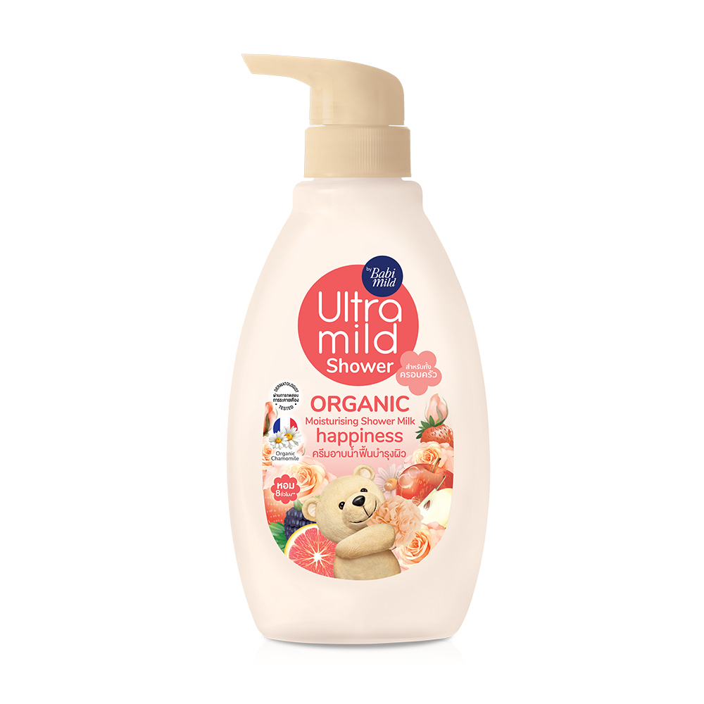 Babi Mild Ultra Mild Organic Moisturising Shower Milk Happiness 380ml