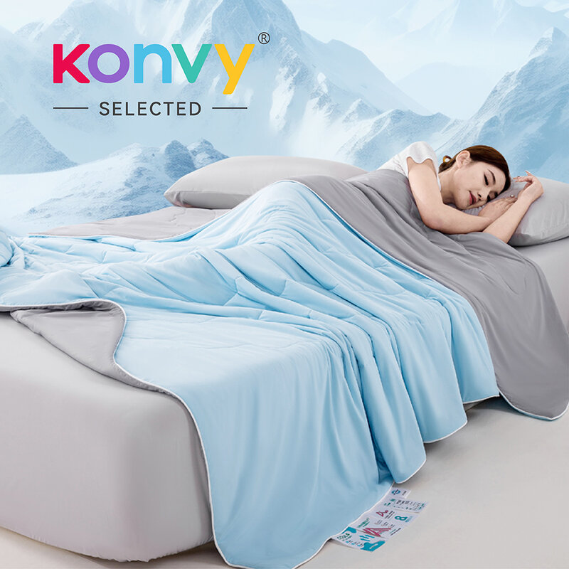 Konvy Cool-Summer Quilt 1pc #Blue & Gray