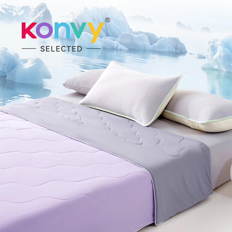 Konvy Cool-Summer Quilt 1pc #Blue & Gray