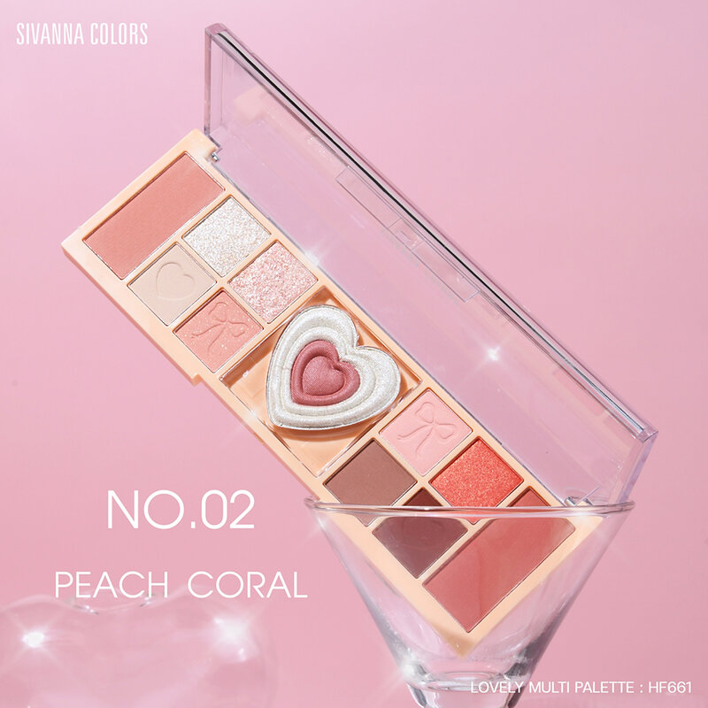 SIVANNA Colors Lovely Multi Palette 18.1g #02 Peach Coral