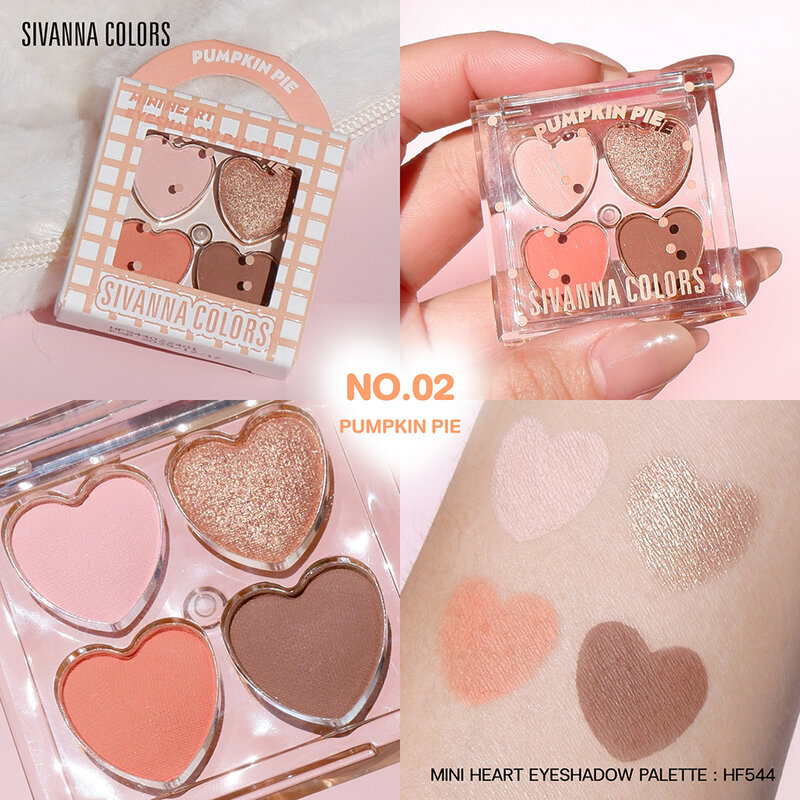 SIVANNA Colors Mini Heart Eyeshadow Palette 3.2g #02 Pumpkin Pie