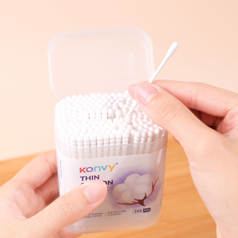 Konvy Cotton Swabs Thin 200pcs