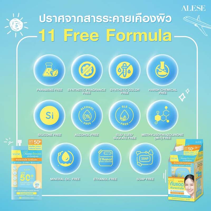 ALESE UV Whitening Sunscreen SPF50+ PA++++ 7g