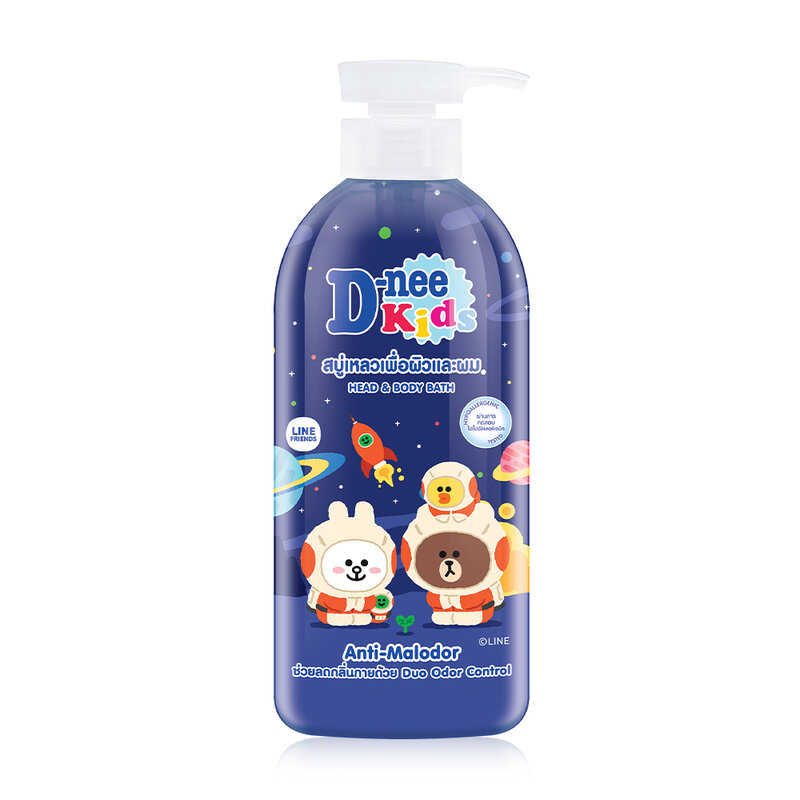 D-nee Kids 2IN1 Head & Body Bath Anti-Malodor Inter Galactic 450ml [Random 1pc]