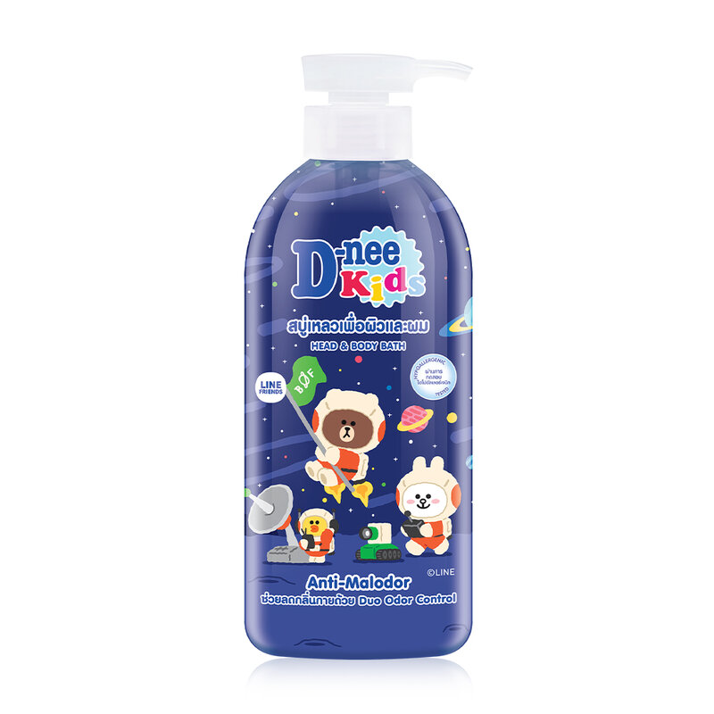 D-nee Kids 2IN1 Head & Body Bath Anti-Malodor Inter Galactic 450ml [Random 1pc]