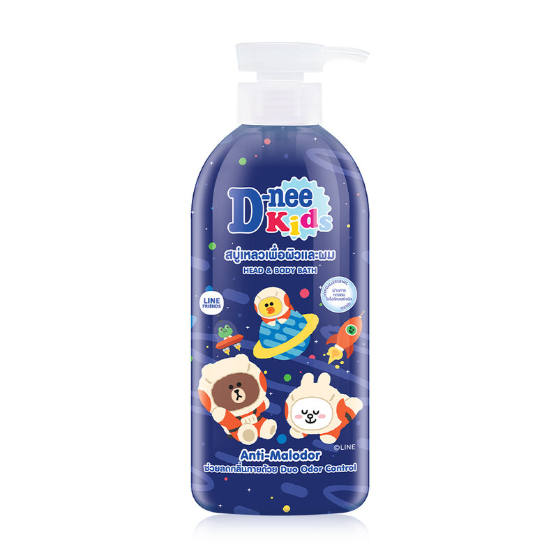 D-nee Kids 2IN1 Head & Body Bath Anti-Malodor Inter Galactic 450ml [Random 1pc]