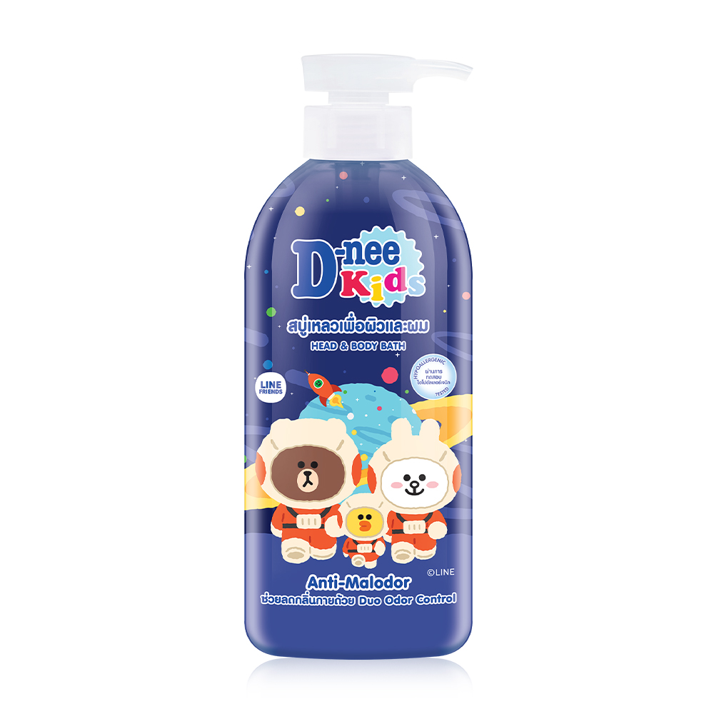 D-nee Kids 2IN1 Head & Body Bath Anti-Malodor Inter Galactic 450ml [Random 1pc]