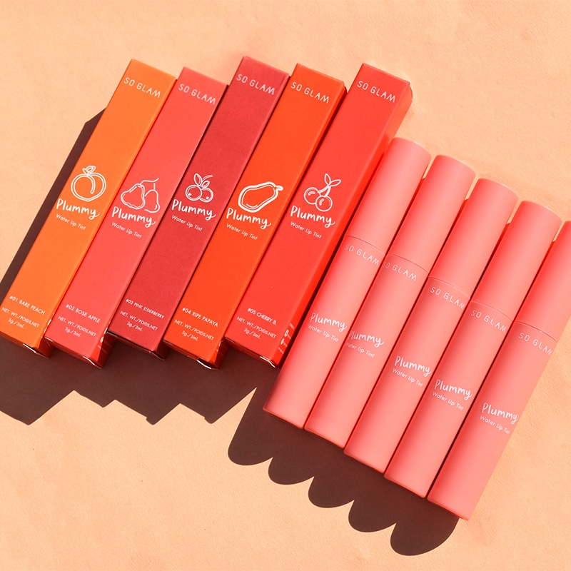 So Glam Plummy Water Lip Tint 3g #04 Ripe Papaya ( สินค้าหมดอายุ : 2026.01.02 ) 