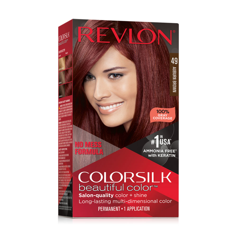 REVLON Colorsilk Beautiful Color With Keratin 130ml #49 Auburn Brown