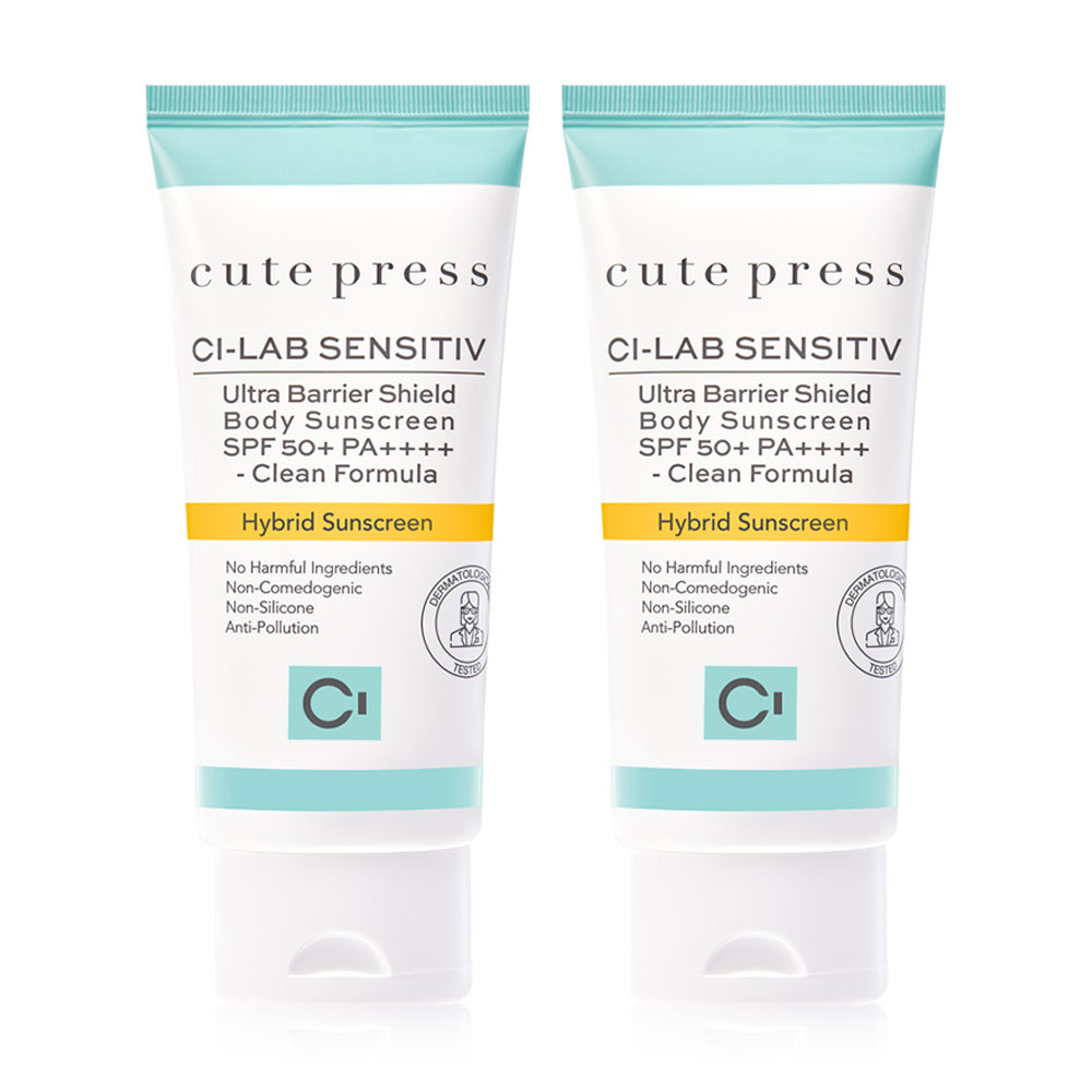 Cute Press Ci-Lab Ultra Barrier Shield Body Sunscreen SPF50+ PA++++ [75g x 2pcs]