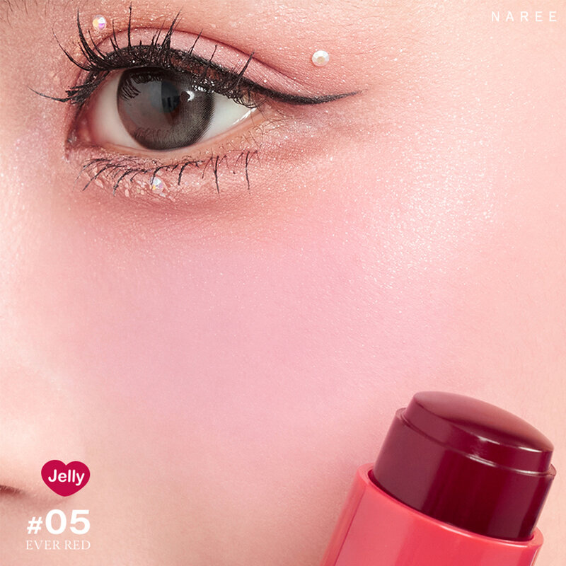 Naree Fantastic Blush Stick Jelly 9g #05 Ever Red
