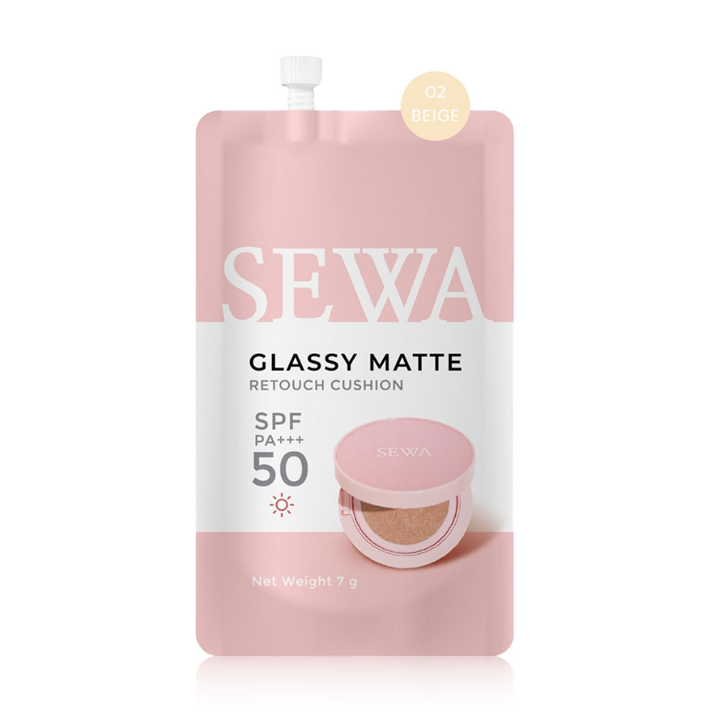 Sewa Glassy Matte Retouch Cushion 7g #02 Beige