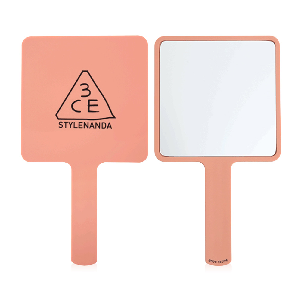 3CE Square Hand Mirror 1pc #Rose Beige