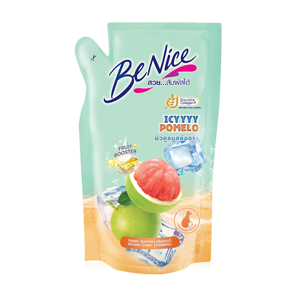 BeNice Shower Cream Happy Summer Icy Pomelo 400ml [Refill]