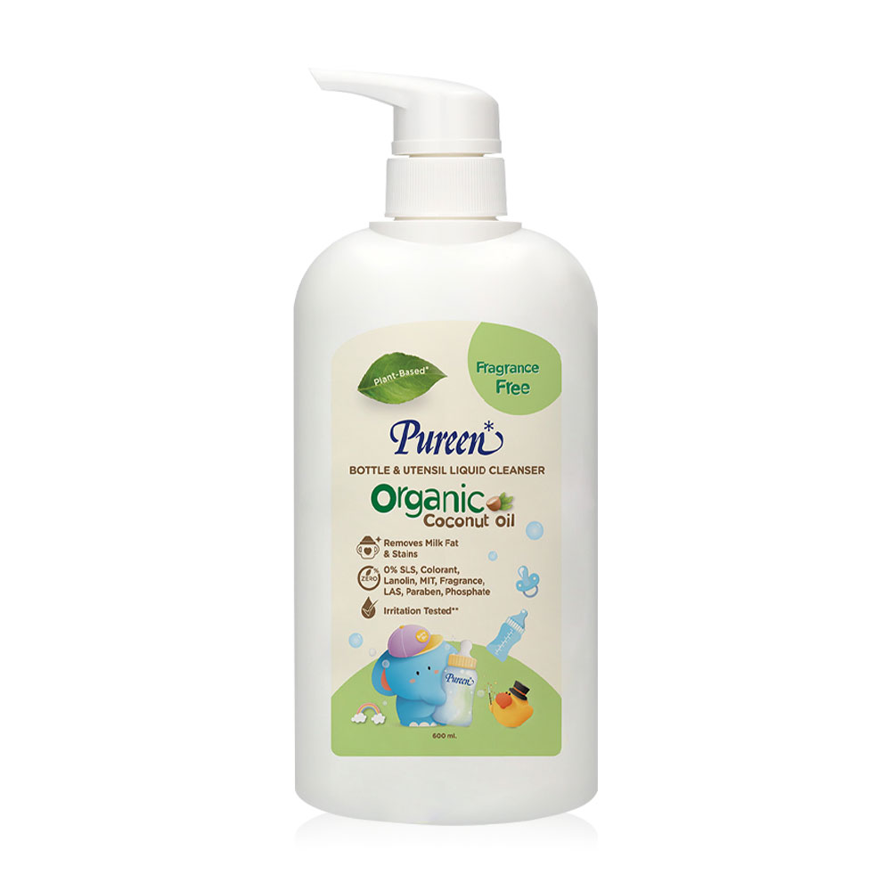 Pureen Organic Bottle & Utensil Liquid Cleanser Pump 600ml