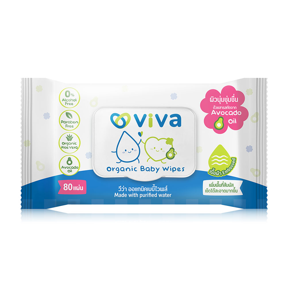 ViVa Organic Baby Wipes 80 Sheets