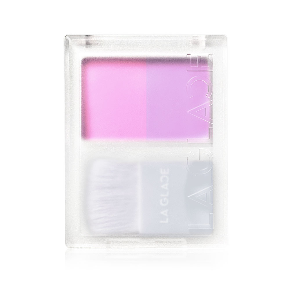 LA GLACE Brattitude Two Tone Powder Blush 4g #01 Purple Freak