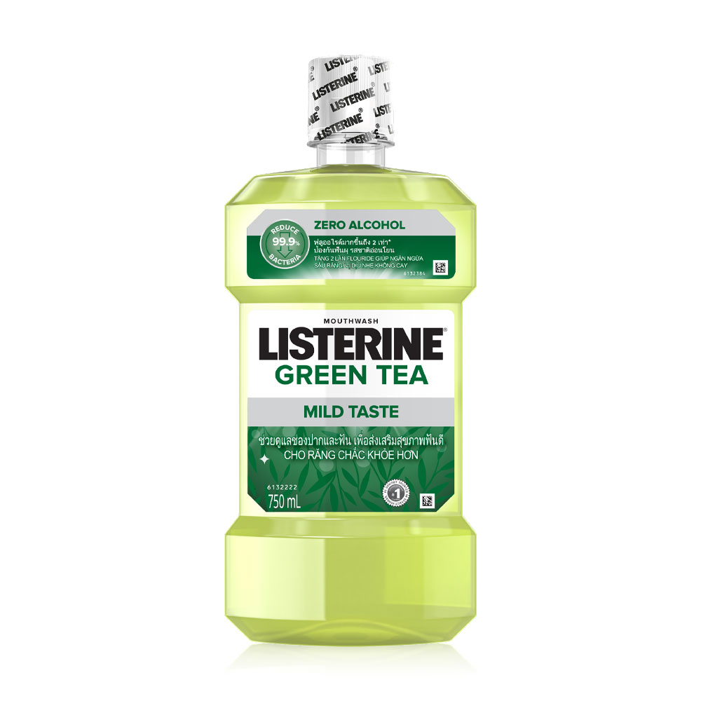 Listerine Mouthwash Natural Green Tea 750ml