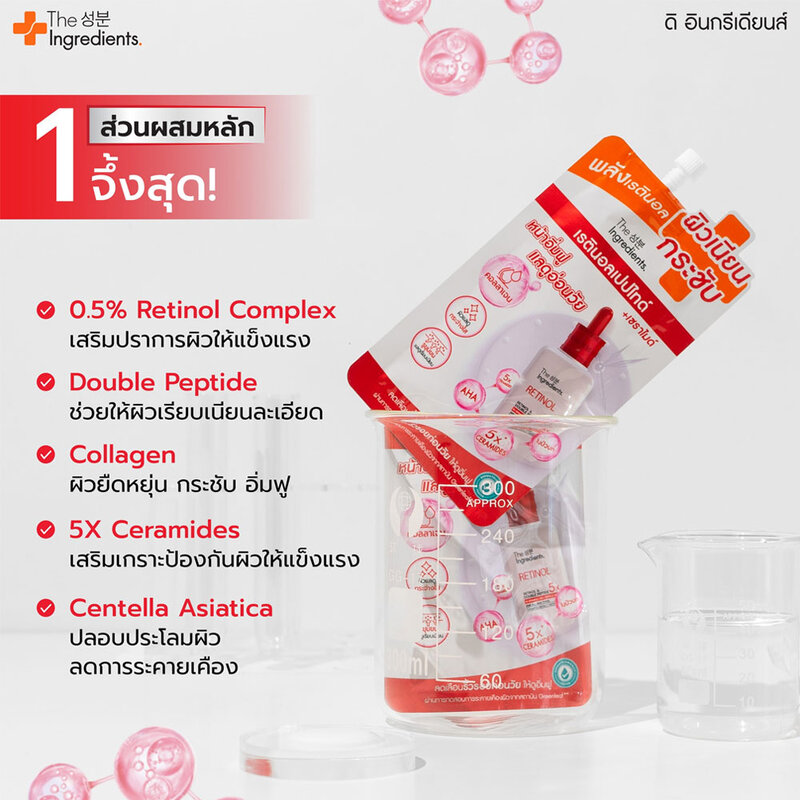 The Ingredients Daily Retinol & Double Peptide Gel Serum 7g