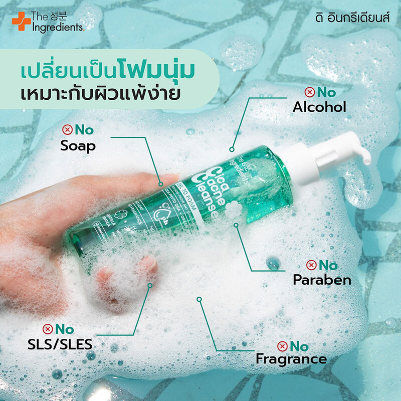 The Ingredients Gel to Foam DNA Cica Acne Cleanser 150g