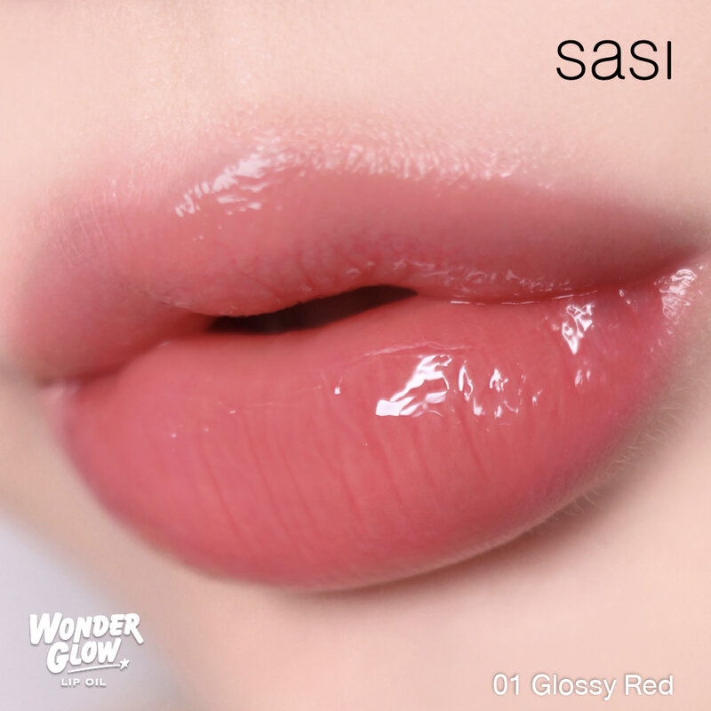 SASI Wonder Glow Lip Oil 4g #01 Glossy Red