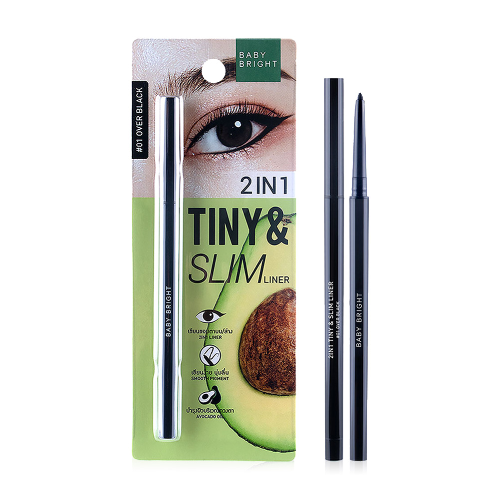 Baby Bright 2 in 1 Tiny & Slim Liner 0.1g #01 Over Black