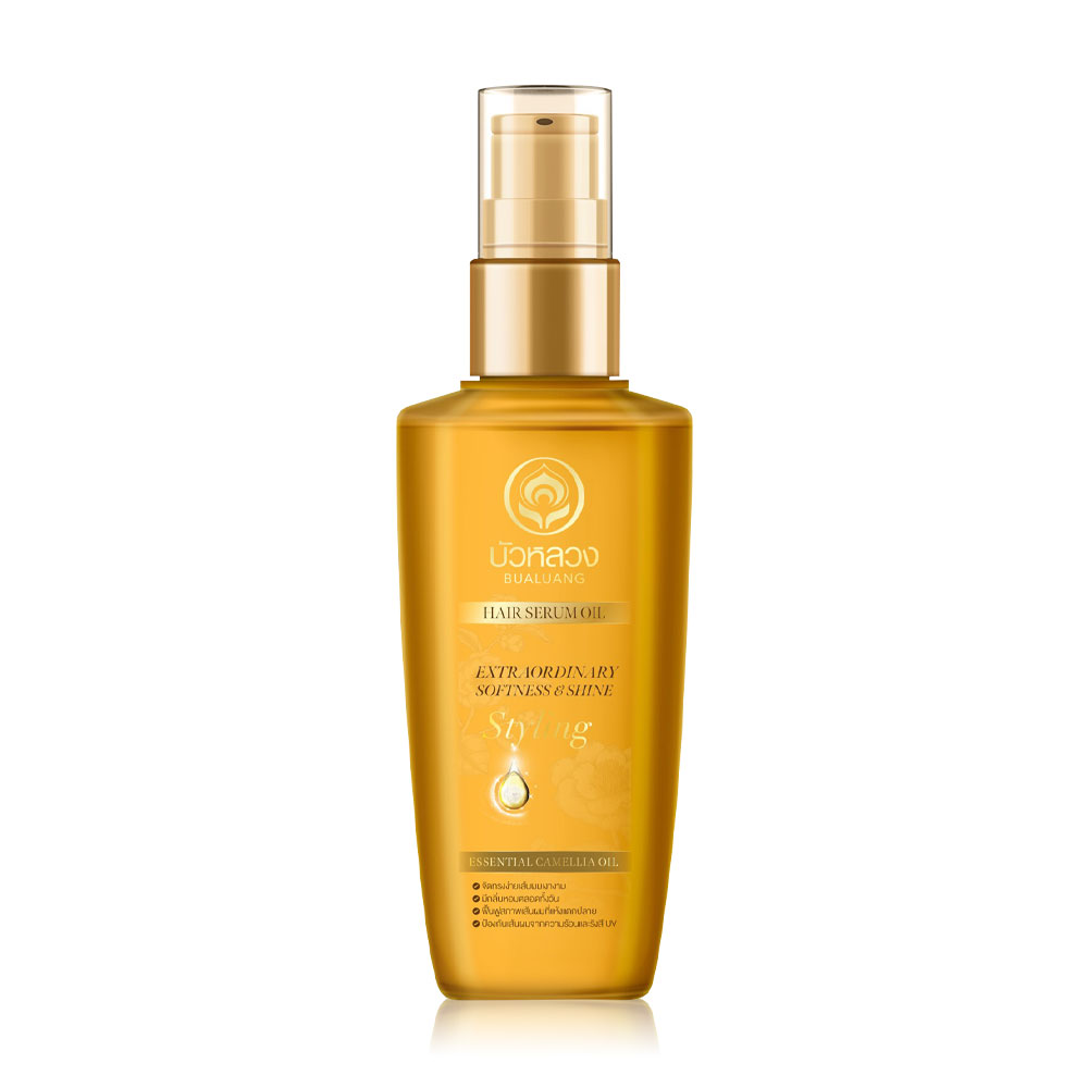 Bualuang Hair Serum Oil Extraordinary Softness & Shine Essential Camellia Oil 85ml