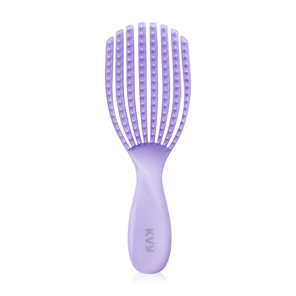 KVY Mini Shell-Shaped Hollow Air Cushion Comb #Purple