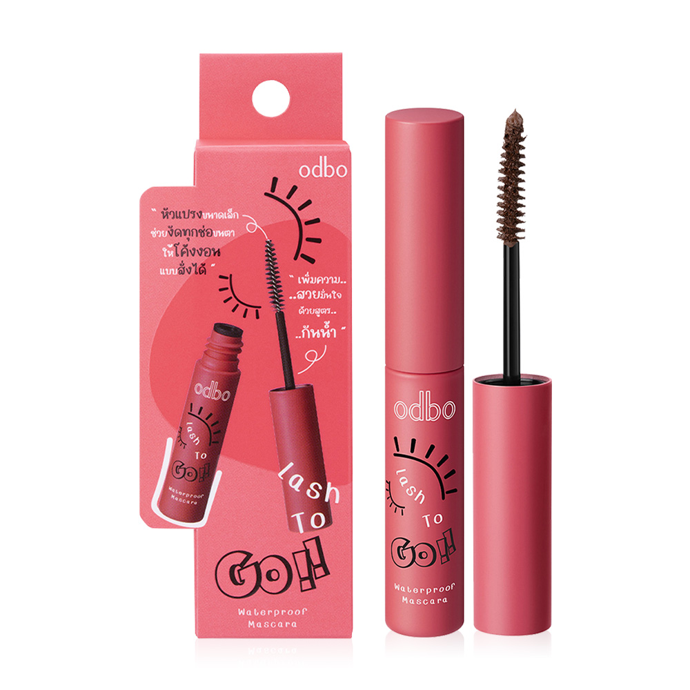 ODBO Lash To Go Waterproof Mascara 4g #02 Brown ( สินค้าหมดอายุ : 2025.12.01 ) 