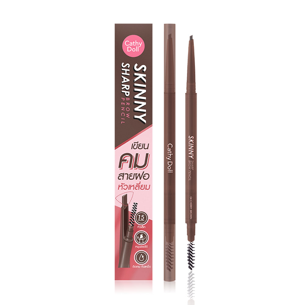 Cathy Doll Skinny Sharp Brow Pencil 0.06g #04 Cherry Brown