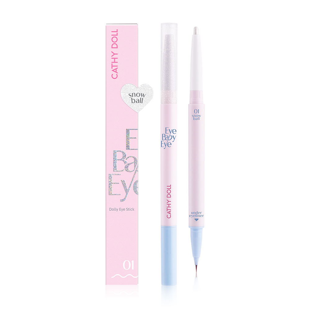 Cathy Doll Eye Baby Eye [0.2g + 0.3ml] #01 Snow Ball