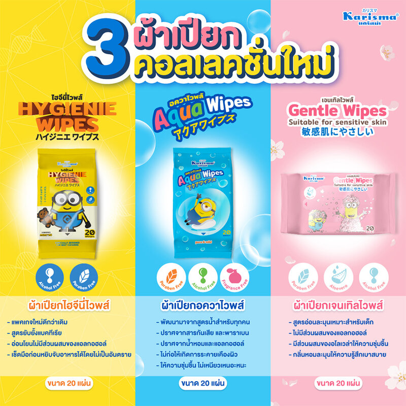 Karisma Gentle Wipes 20 Sheets