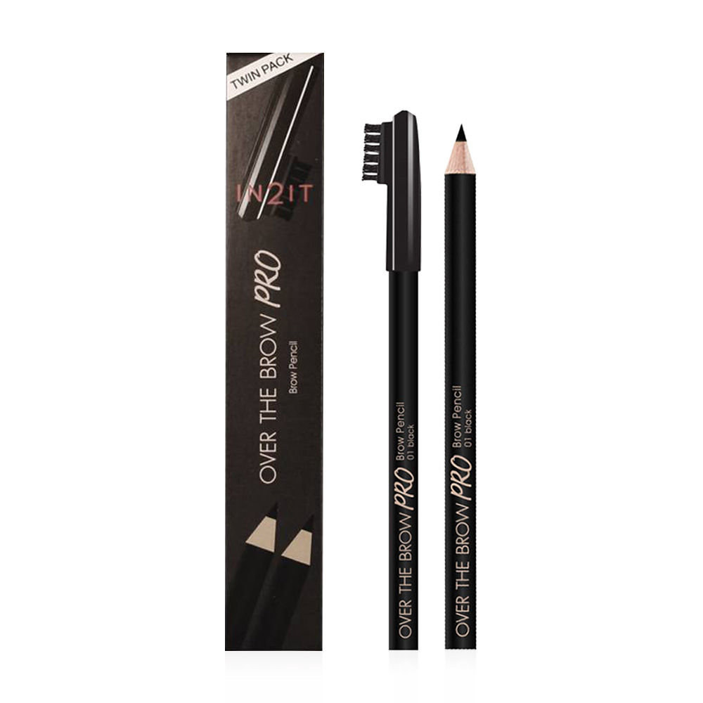 In2It Over The Brow Pro Brow Pencil [1.14g x 2pcs] #OBB01 Black