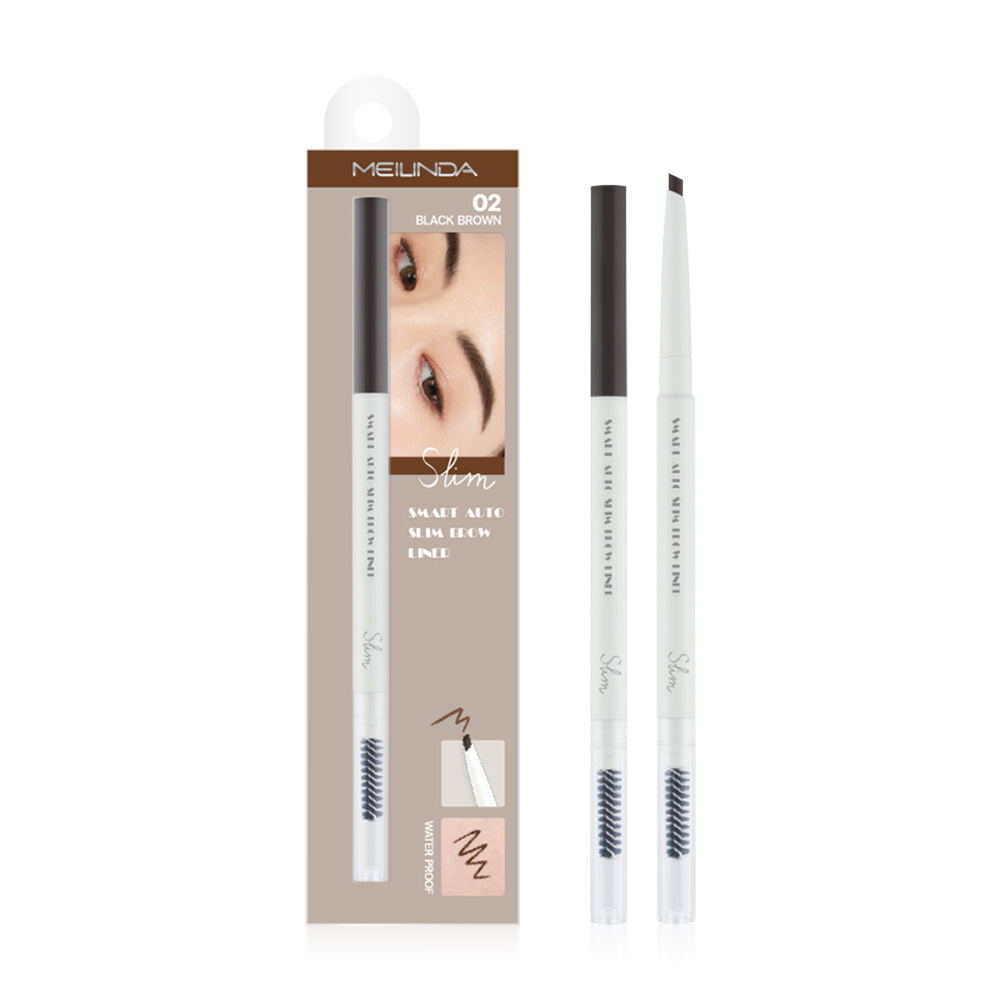 Mei Linda Smart Auto Slim Brow Liner 0.05g #02 Black Brown