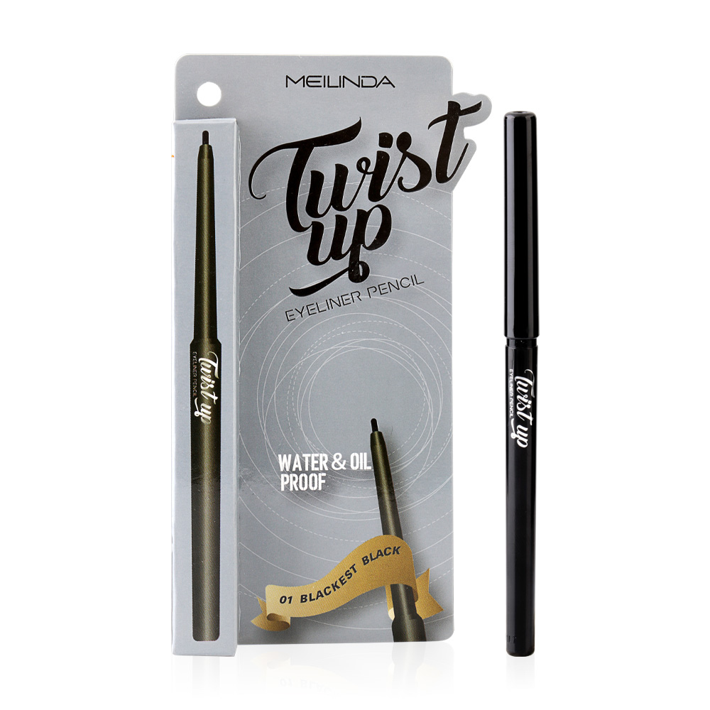 Mei Linda Twist up Eyeliner Pencil #01 Blackest Black