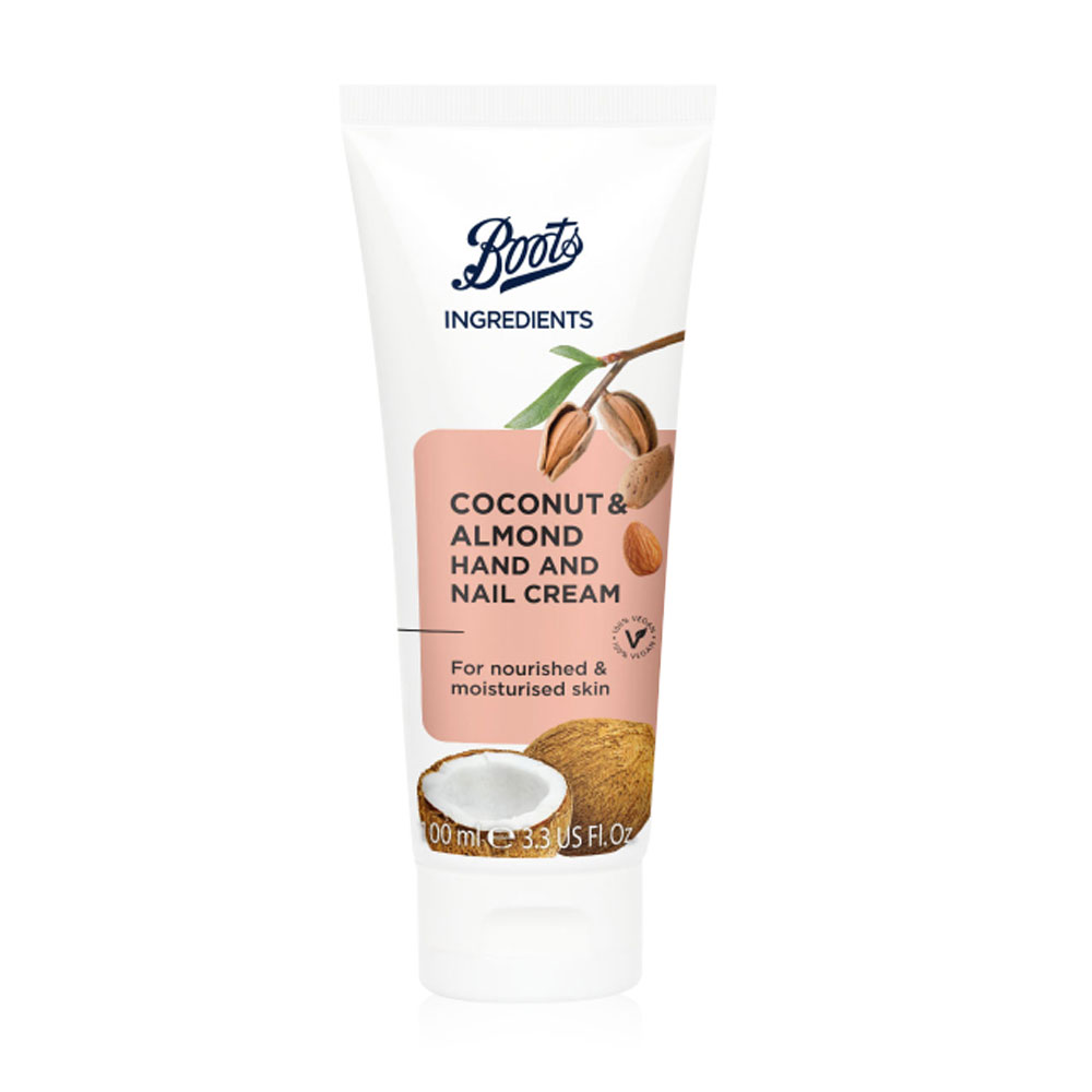 BOOTS Ingredients Coconut & Almond Hand and Nail Cream 100ml