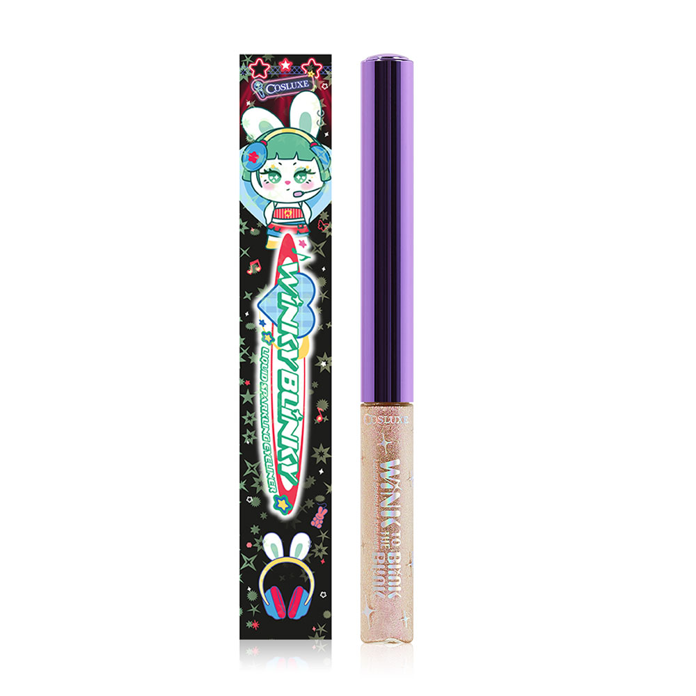 Cosluxe Winky Blinky Liquid Sparkling Eyeliner 3g #07 Rosy Rosy