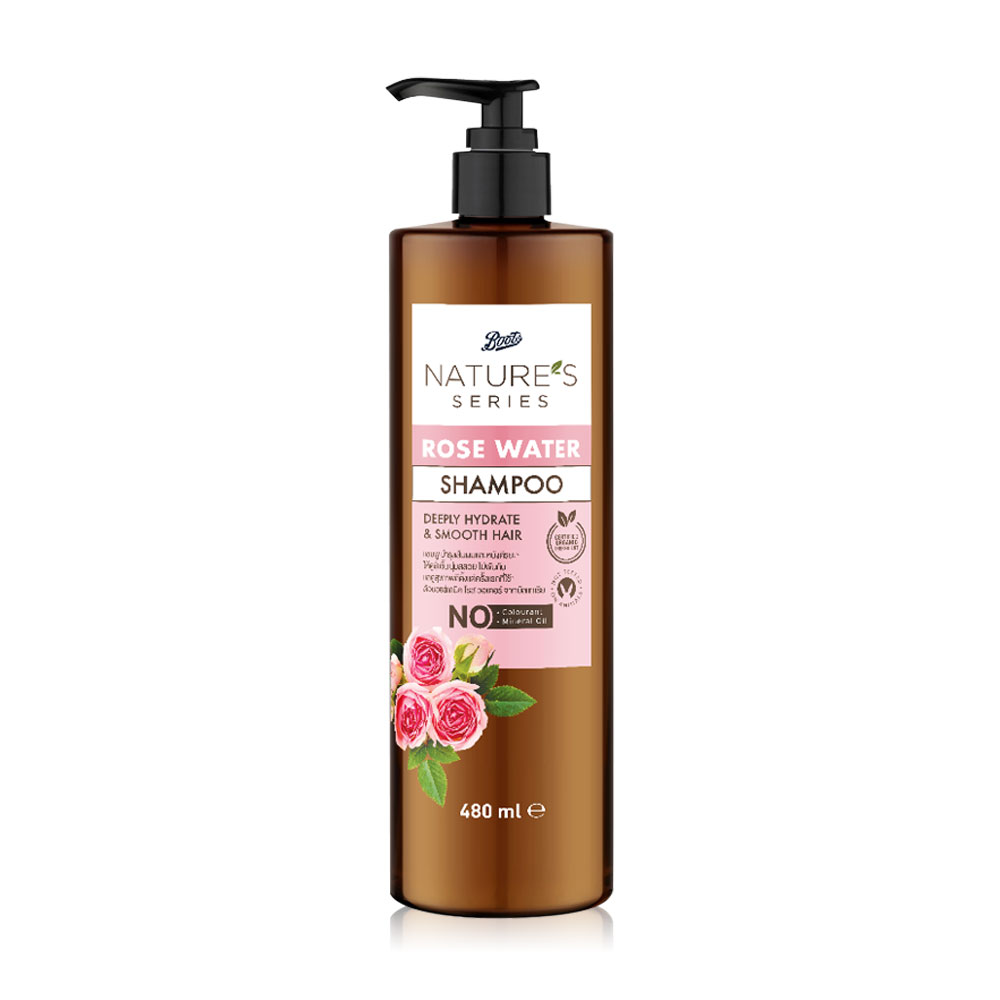 BOOTS Nature's Series Rose Water Shampoo 480ml