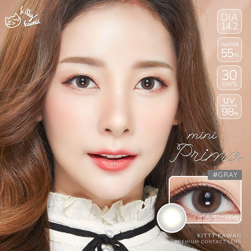 Kitty Kawaii Plus Contact Lens Mini Primo Gray [1 Pair] #-9.50