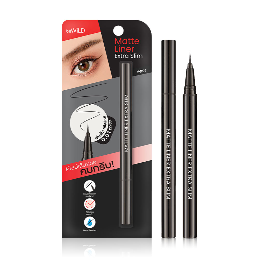 beWiLD Matte Liner Extra Slim 0.8g #01 Inky