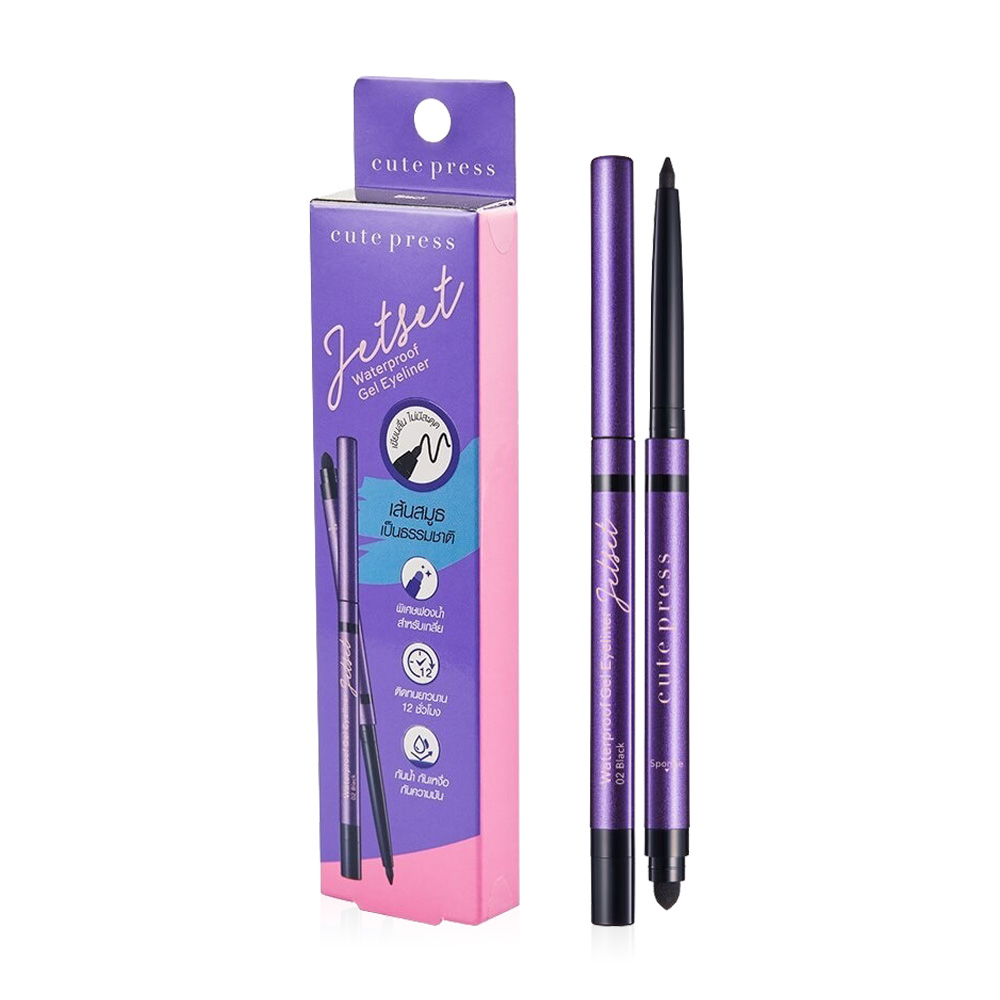 Cute Press Jet Set Waterproof Gel Eyeliner #02 Black