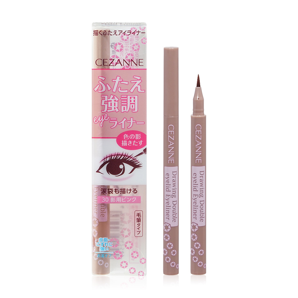 Cezanne Drawing Double Eyelid Eyeliner 0.6ml #30 Pink For Shadows