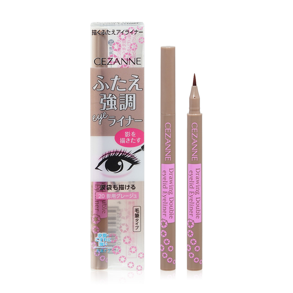 Cezanne Drawing Double Eyelid Eyeliner 0.6ml #20 Greige For Shadows