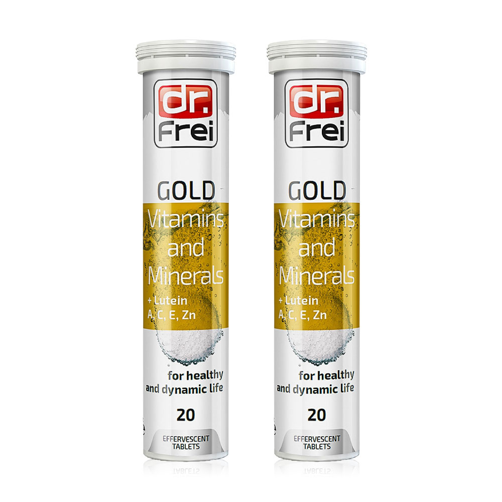Dr.Frei Gold Vitamin And Minerals + Lutein [20 Tablets x 2pcs]