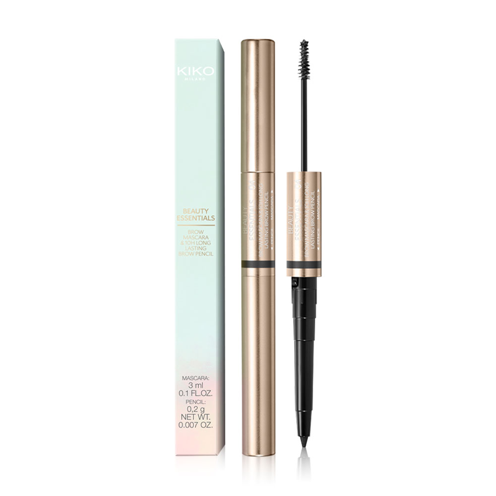 KIKO MILANO Beauty Essentials Brow Mascara & 10h Long Lasting Brow Pencil 3.2g #04 Dark Brown ( สินค้าหมดอายุ : 2025.11.08 ) 