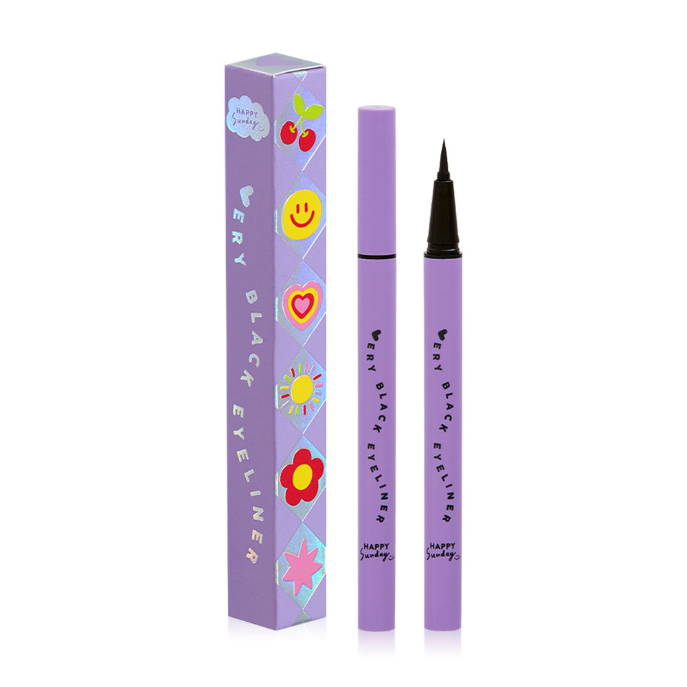 HAPPY SUNDAY Eyeliner 0.60g #Very Black ( สินค้าหมดอายุ : 2026.01.09 ) 