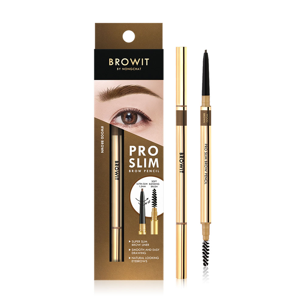 Browit Pro Slim Brow Pencil 0.06g #Wood Brown [Y2021]