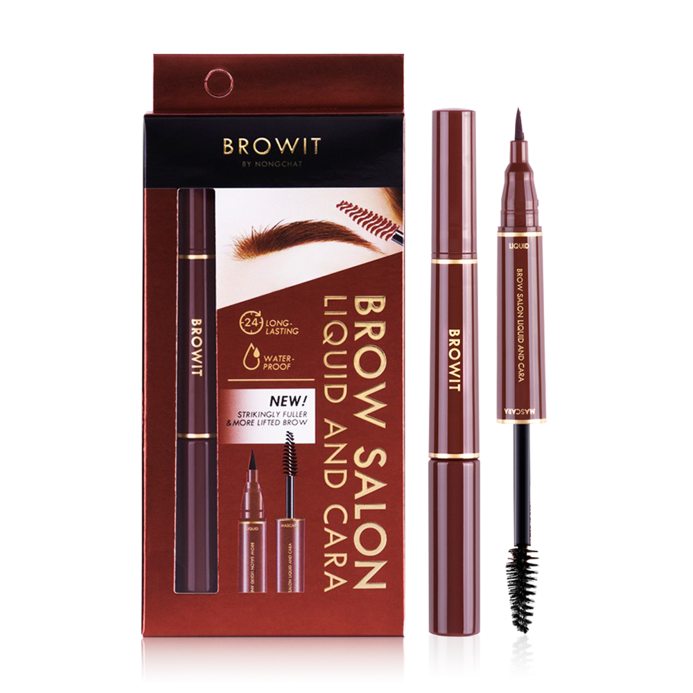 Browit Brow Salon Liquid and Cara #02 Gorgeous Brown ( สินค้าหมดอายุ : 2025.10.29 ) 