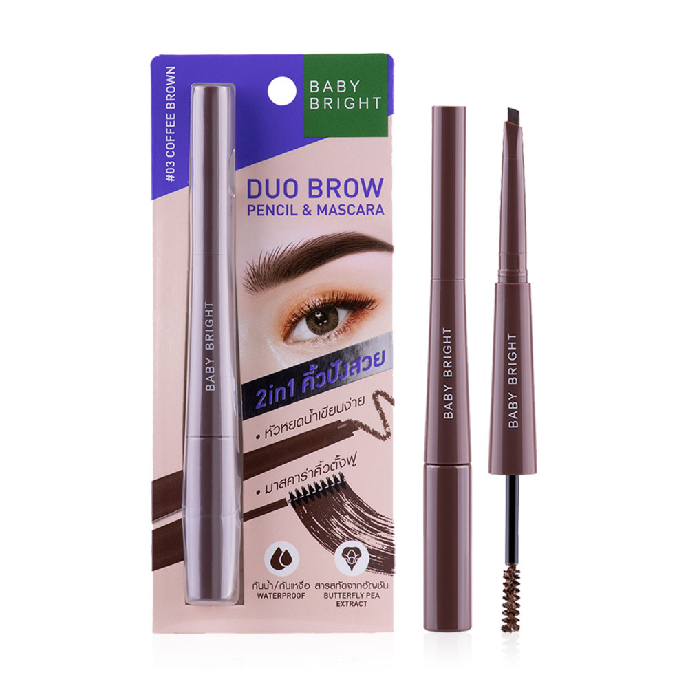 Baby Bright Duo Brow Pencil & Mascara #03 Coffee Brown