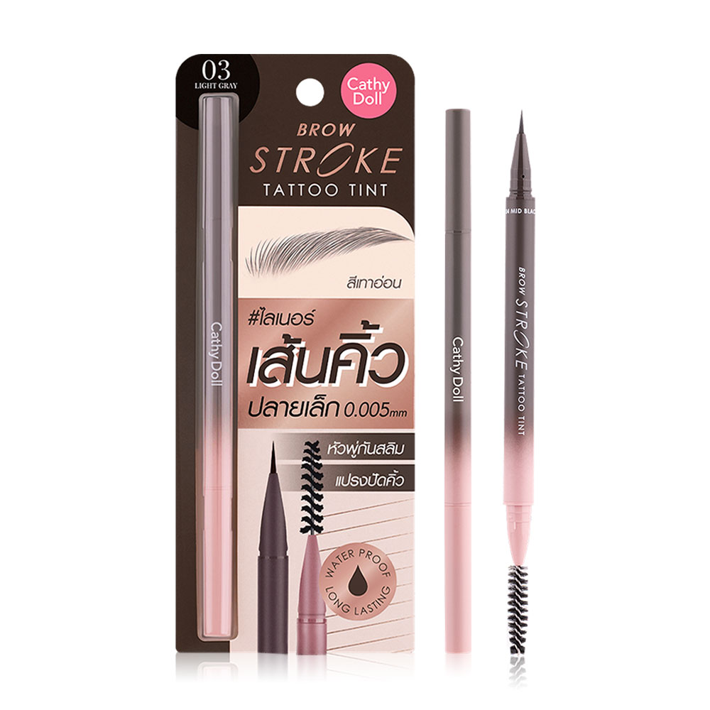 Cathy Doll Brow Stroke Tattoo Tint 0.45g #03 Light Gray